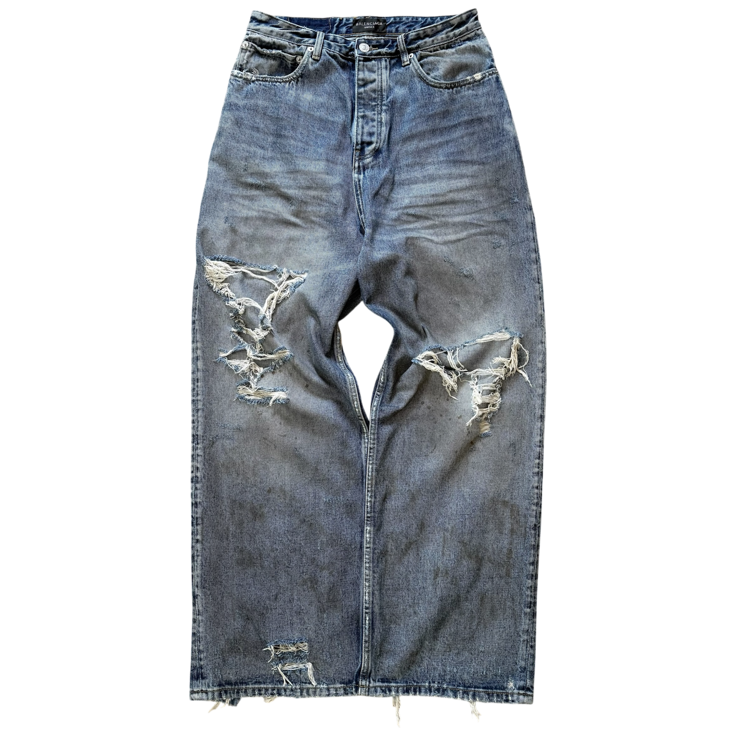 Balenciaga Mud Oil Spilled Jeans