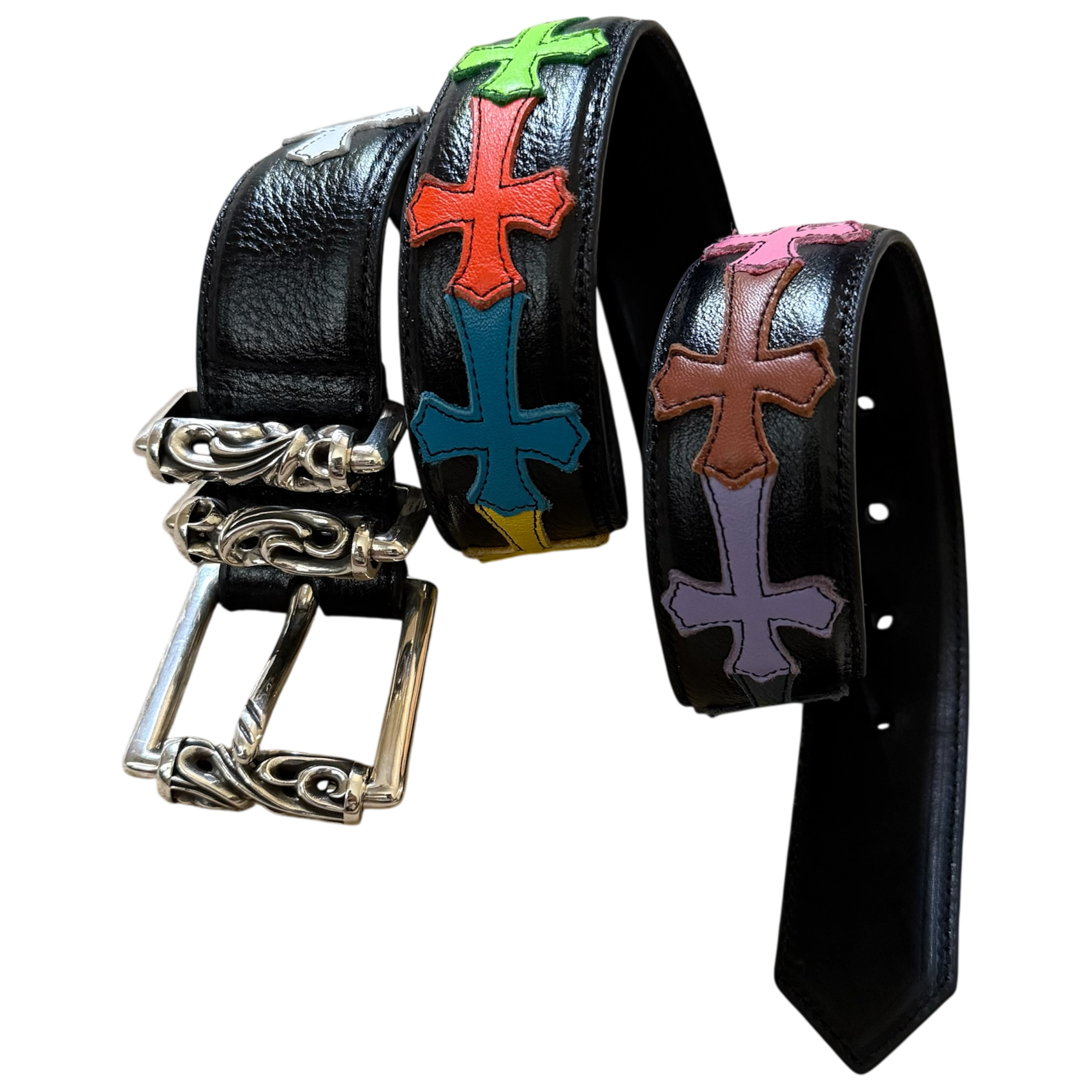 Chrome Hearts Multi Color Cross Roller Belt